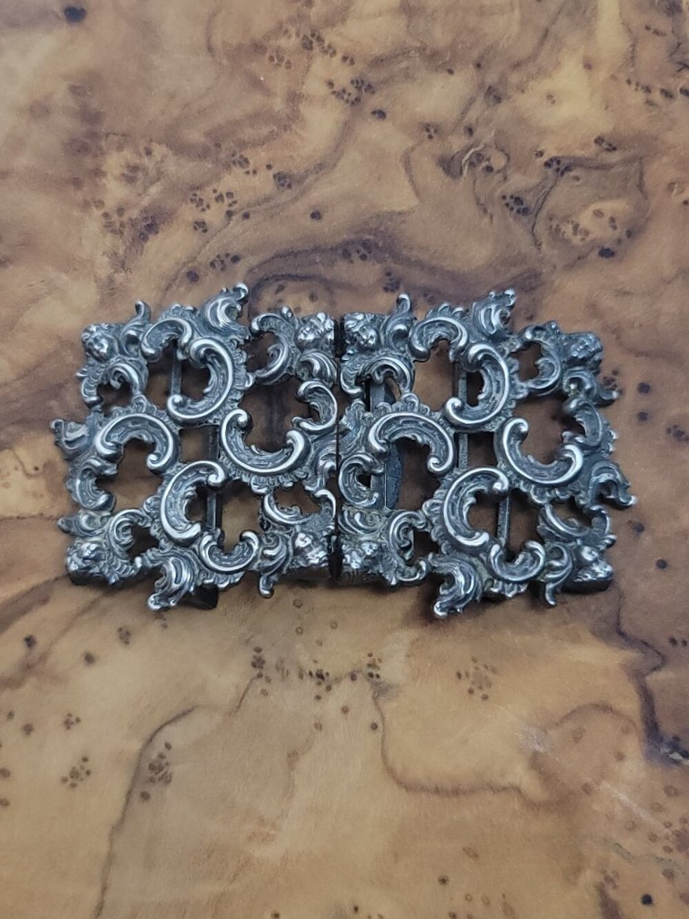 Antique Art Nouveau Two-piece Sterling Sash/belt Buckle (William B. Kerr?)